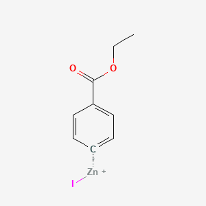 Chemical structure of 4-(Ethoxycarbonyl)phenylzinc iodide