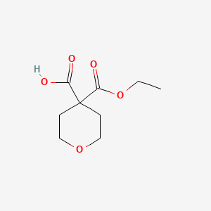 Chemical structure of 4-(Ethoxycarbonyl)oxane-4-carboxylic acid