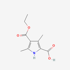 Chemical structure of 4-(Ethoxycarbonyl)-3,5-dimethyl-1h-pyrrole-2-carboxylic acid