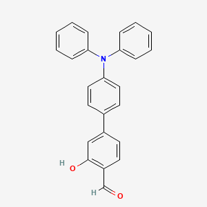 Chemical structure of 4'-(Diphenylamino)-3-hydroxy-[1,1'-biphenyl]-4-carbaldehyde