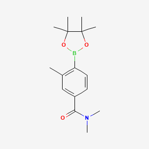 Chemical structure of 4-(Dimethylaminoformyl)-2-methylphenylboronic acid pinacol ester