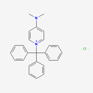 Chemical structure of 4-(Dimethylamino)-1-(triphenylmethyl)pyridinium Chloride