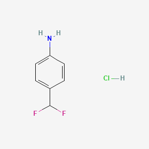 Chemical structure of 4-(Difluoromethyl)aniline hydrochloride
