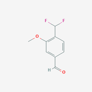 Chemical structure of 4-(Difluoromethyl)-3-methoxybenzaldehyde