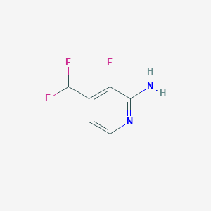 Chemical structure of 4-(Difluoromethyl)-3-fluoropyridin-2-amine