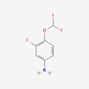 Chemical structure of 4-(Difluoromethoxy)-3-fluoroaniline