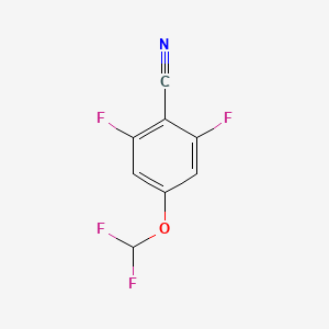 Chemical structure of 4-(Difluoromethoxy)-2,6-difluorobenzonitrile