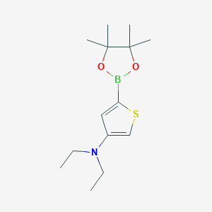 Chemical structure of 4-(Diethylamino)thiophene-2-boronic acid pinacol ester