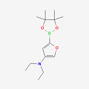 Chemical structure of 4-(Diethylamino)furan-2-boronic acid pinacol ester