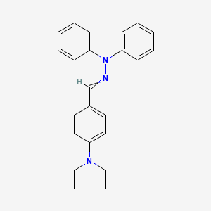 Chemical structure of 4-(Diethylamino)benzaldehyde Diphenylhydrazone
