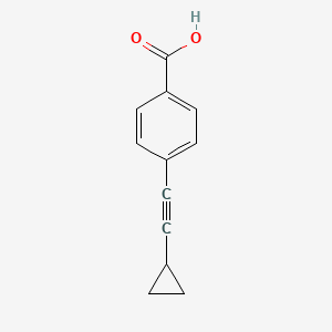 Chemical structure of 4-(Cyclopropylethynyl)benzoic acid