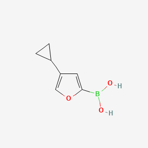 Chemical structure of 4-(Cyclopropyl)furan-2-boronic acid