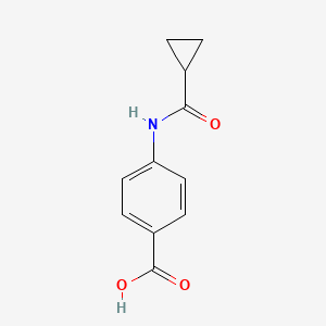 Chemical structure of 4-(Cyclopropanecarboxamido)benzoic acid