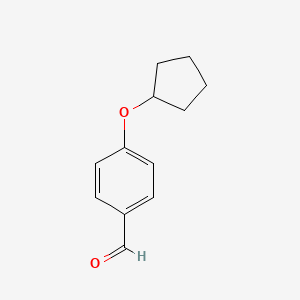 Chemical structure of 4-(cyclopentyloxy)benzaldehyde