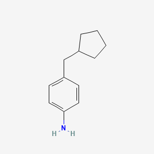 Chemical structure of 4-(Cyclopentylmethyl)aniline