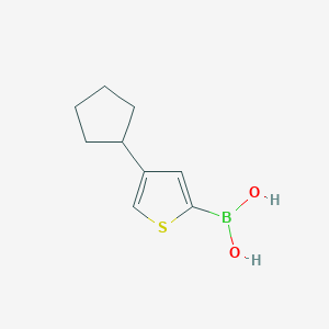 Chemical structure of 4-(Cyclopentyl)thiophene-2-boronic acid