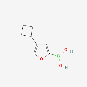 Chemical structure of 4-(Cyclobutyl)furan-2-boronic acid