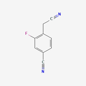 Chemical structure of 4-(Cyanomethyl)-3-fluorobenzonitrile