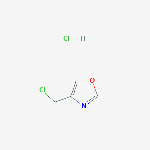 Chemical structure of 4-(Chloromethyl)oxazole hydrochloride