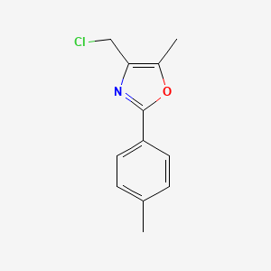 Chemical structure of 4-(Chloromethyl)-5-Methyl-2-(4-Methylphenyl)-1,3-Oxazole