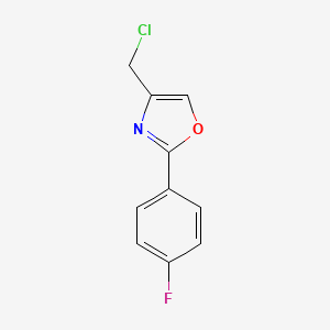 Chemical structure of 4-(Chloromethyl)-2-(4-fluorophenyl)oxazole