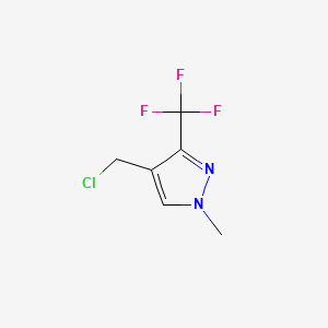 Chemical structure of 4-(ChloroMethyl)-1-Methyl-3-trifluoroMethyl-1H-pyrazole