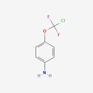 Chemical structure of 4-(Chlorodifluoromethoxy)aniline