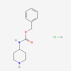 Chemical structure of 4-(Cbz-amino)piperidine Hydrochloride