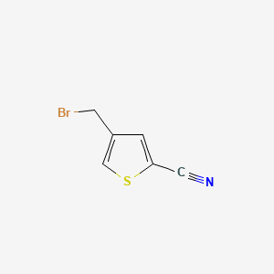 Chemical structure of 4-(Bromomethyl)thiophene-2-carbonitrile