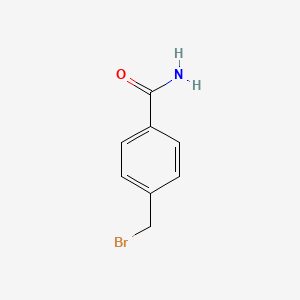 Chemical structure of 4-(Bromomethyl)benzamide