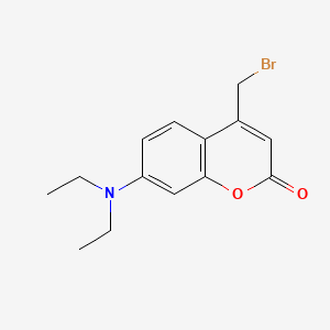 Chemical structure of 4-(Bromomethyl)-7-(diethylamino)coumarin