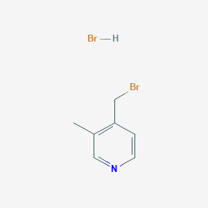 Chemical structure of 4-(Bromomethyl)-3-methylpyridine hydrobromide