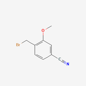 Chemical structure of 4-(Bromomethyl)-3-methoxybenzonitrile