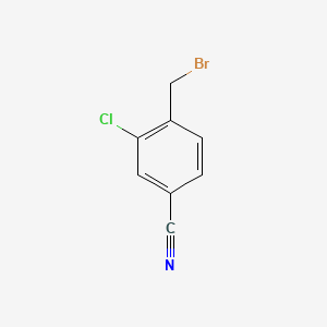 Chemical structure of 4-(Bromomethyl)-3-chlorobenzonitrile