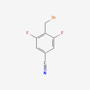 Chemical structure of 4-(Bromomethyl)-3,5-difluorobenzonitrile