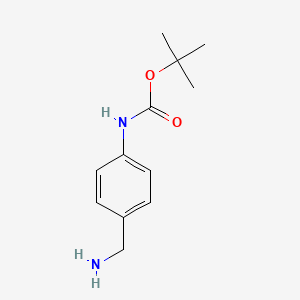 Chemical structure of 4-(Boc-amino)benzylamine