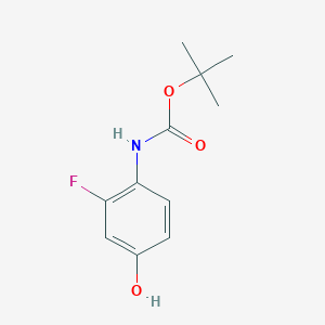 Chemical structure of 4-(Boc-amino)-3-fluoro-phenol