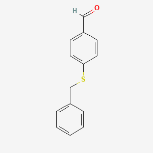 Chemical structure of 4-(Benzylsulfanyl)benzaldehyde