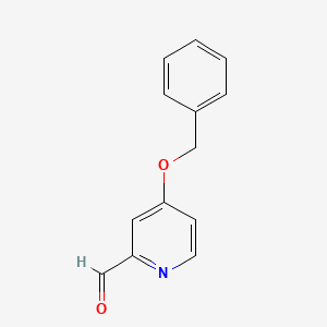 Chemical structure of 4-(Benzyloxy)picolinaldehyde