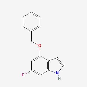 Chemical structure of 4-(Benzyloxy)-6-fluoro-1H-indole