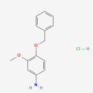 Chemical structure of 4-(Benzyloxy)-3-methoxyaniline hydrochloride