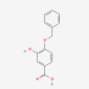 Chemical structure of 4-(Benzyloxy)-3-hydroxybenzoic acid