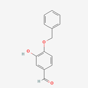 Chemical structure of 4-Benzyloxy-3-hydroxybenzaldehyde