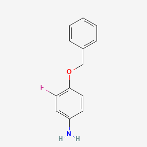 Chemical structure of 4-(Benzyloxy)-3-fluoroaniline