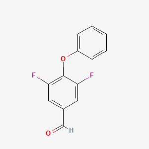 Chemical structure of 4-(benzyloxy)-3,5-difluorobenzaldehyde