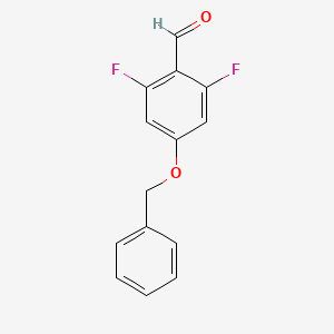 Chemical structure of 4-(Benzyloxy)-2,6-difluorobenzaldehyde