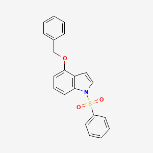 Chemical structure of 4-(Benzyloxy)-1-(phenylsulfonyl)-1H-indole