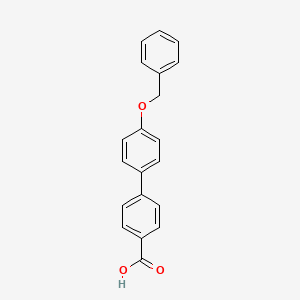 Chemical structure of 4'-(Benzyloxy)[1,1'-biphenyl]-4-carboxylic acid