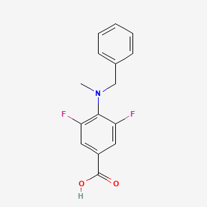 Chemical structure of 4-(Benzyl(methyl)amino)-3,5-difluorobenzoic acid