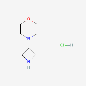Chemical structure of 4-(Azetidin-3-yl)morpholine hydrochloride